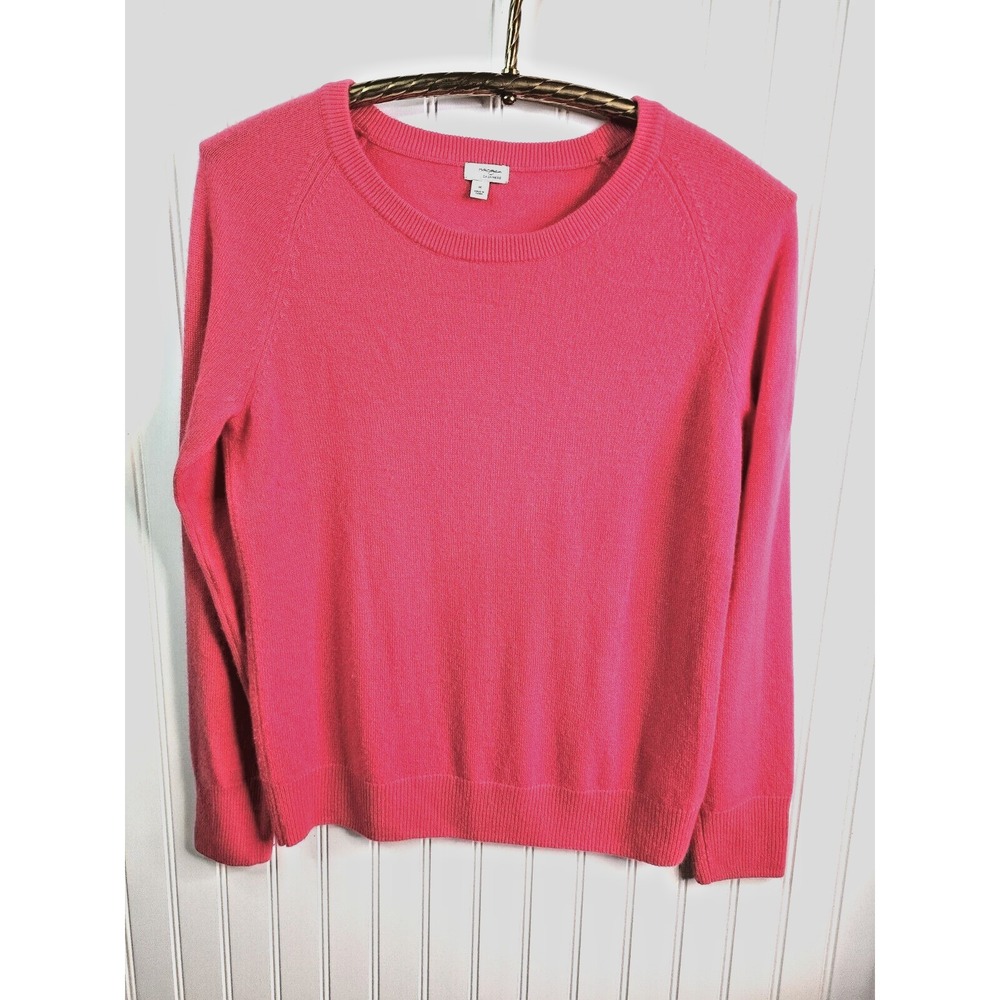 Talbots 100% Cashmere Coral Scoop Neck Soft Sweater SZ M